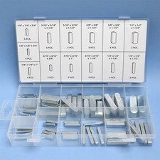 60 pc Keystock Bar Assortment SAE Square Key Stock Keyway Set picture