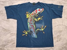 Vtg 90s Habitat Gecko T-Shirt XL North Carolina Zoo Wrap Around Graphic Tee USA picture
