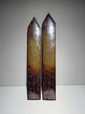 Two rare Chinese Han dynasty Hetian jade carved inscription design jade 