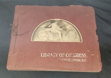 1901 Book of the Mural Paintings Of the Library of Congress Souvenir Antique  picture