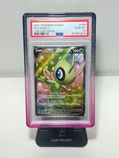 2021 POKEMON SWORD & SHIELD CHILLING REIGN CELEBI V #160/198 FA HOLO PSA 10 picture