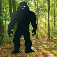 7.4FT Bigfoot Metal Yard Art Outdoor Garden Silhouette Statue Lawn Decor picture