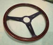 Nardi Classic Gold Line Wood Steering Wheel 340mm Black Spokes DG Made In Italy picture