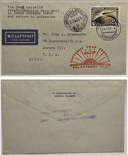 RARE 1931 GERMANY GRAF ZEPPELIN COVER 1ST INTOURIST ICEBREAKER MALYGUIN #C41 picture