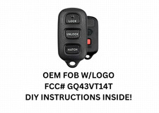 DIY FOR OEM Toyota Matrix Pontiac Vibe Remote Key Fob GQ43VT14T Hatch NO PANIC picture