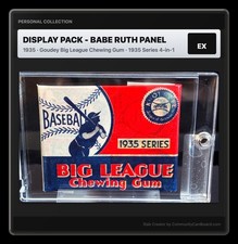 1935 Goudey Display Pack w/Authentic Babe Ruth Cut Panel,  Wrapper, Gum picture