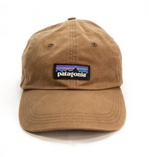 Patagonia P-6 Label Trad Cap Brown Cotton Canvas Adjustable Baseball Hat Large picture