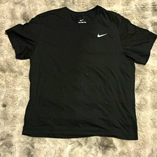 Nike Tee Dri-FIT Black Crew Neck Short Sleeve T-Shirt Men's SIZE XL picture