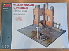 1/35 Scale VILLAGE DIORAMA W/ FOUNTAIN & DRAGON FIGURES MiniArt Kit #36028 picture