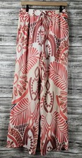 Mlle Gabrielle Women's L Tropical Bohemian Pull-on Dress Pants Vacation picture