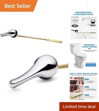 Elegant Chrome Flush Lever Kit for Front-Mount Toilets - Universal Fit picture