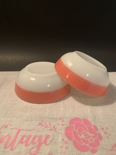 Vtg Pyrex Corning Cereal Bowl 705 BLOW HORN LOGO Sprayed Borders 5 1/2