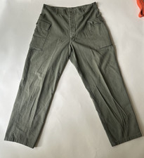 Vintage 1940s WW2 US Army M43 HBT 13 Star Button Fly Combat Cargo Pants 36x32 picture