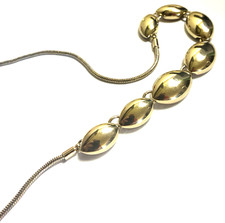 Signed Napier Gold Tone Link Necklace Statement Vintage Jewelry picture