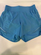 🌼NWOT🌼Lululemon💧Hotty Hot HR Short💧Size 6 💧Blue Chill Ins 4”🌟Excellent picture