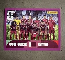 2026 Panini FIFA World Cup Qatar Team Purple Silver Crumple Sticker QAT 13 RARE picture