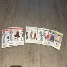 Lot of 5 Sewing Patterns Simplicity 1195 7766 1166 Vogue 7170 Dress Skirt Tops picture