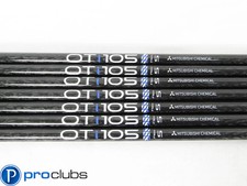 (7PC) NEW MITSUBISHI OTi 105 STIFF FLEX GRAPHITE IRON SHAFTS .370 TIP #514756 picture