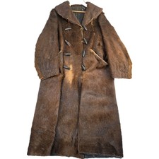 Antique Fur Trapper Coat Early 1900s Fur Jacket Mens Vintage As-Is Display picture