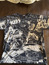 1995 Cronies KISS Catalog Ltd T-Shirt L 100% Cotton Single Stitch All Over Print picture
