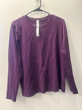 CUTE Athleta Women's LARGE Purple Shirt Long Sleeve Plum picture