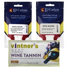Wine Tannin 1 oz, Pectic Enzyme 1 oz, Acid Blend 2 oz Bundle for Wine Making picture