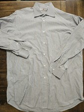 Luciano Barbera Dress Shirt Mens 43/17 Striped Classic Fit Cotton Italy picture