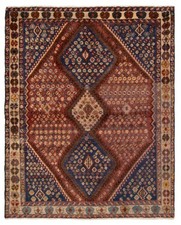 Vintage Traditional Hand-Knotted Area Rug 4'10