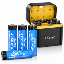 CHICNOD 8 Pack AA Rechargeable Lithium Batteries 1.5V 4255mWh with Charger Box picture