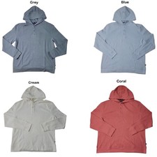 Gap Men's Relaxed Fit Super Soft Waffle Henley Hoodie picture