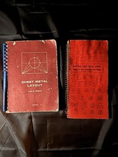 Vintage 1961 & 1972 Sheet Metal Layout Books Meyer Budzik Trade Lot Spiral picture