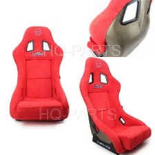 NRG PRISMA FIXED BACK BUCKET RACING SEAT FRP-303RD-ULTRA ALCANTARA RED MEDIUM picture