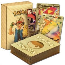 Multi Color Pokemon Foil Cards 55Pcs TCG Rare Charizard GX Vmax Trading Cards picture