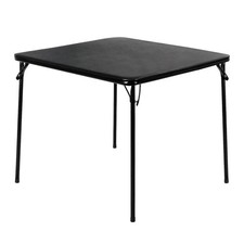 Folding Square Card Table Portable Game Dining Table for Camping Black picture