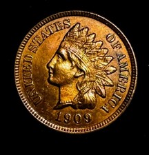 1909 Indian Head Cent Uncirculated Superb Strike Full Diamonds picture