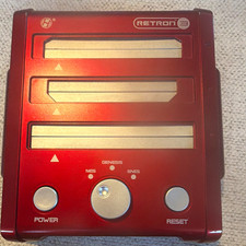 Retro Hyperkin RetroN 3 Tri-System Console Red M05488-RD w/ AV Cable (RCA) picture