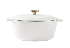 Olla Holandesa Hierro Fundido 5 Qt con Tapa Esmalte Crema Cocina, Nuevo picture