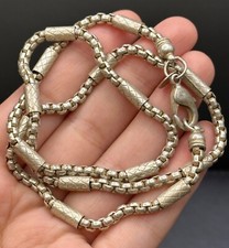 Vintage Unique 925 sterling Thailand silver coated Cuban style chain picture