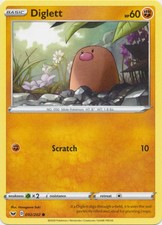 Diglett - 092/202 - Common (Near Mint) Sword & Shield Base Set - Fighting Pokémo picture