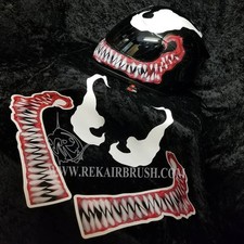Evil Smile Venom Teeth motorcycle helmet decals vinyl picture