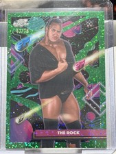 2026 TOPPS COSMIC CHROME WWE Green Space Dust REFRACTOR The Rock  /75 picture