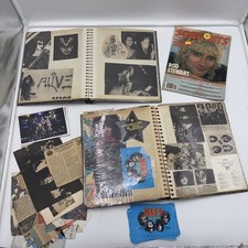 1970s KISS Band Scrapbooks Lot of 2 Magazine Clippings Newspaper Alive Era picture
