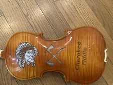 Full-Size 4/4 Cherokee Indian Head Fiddle Beautiful Engraved Back And Sides picture