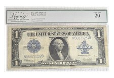 1923 One Dollar Silver Certificate Fr 237 Horse Blanket Blue Seal picture