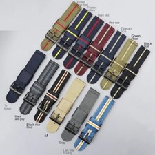Premium Nylon Canvas Watch Strap Band Military Universal 20/22mm Quick-Release picture