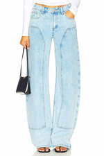 Superdown Camile Jean Light Wash Wide-Leg Mid Rise Jeans XS 24