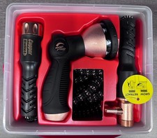 As Seen on TV 50' Pocket Hose Copper Bullet Thumb Spray Nozzle Expandable Hose picture