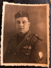 FASCISM MVSN MILITARY WITH SHIELD PHOTO ROYAL ARMY picture