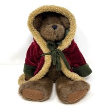 Boyds Bears J.B. Bean & Associates Plush 13in Holiday Burgundy Velvet Coat picture