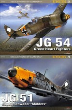 Lot of 2 Kagero Units Series Books Decals JG 54 Green Heart JG 51 Jagdgeschwader picture